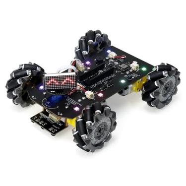 Imagem de Freenove Mecanum Wheel Car Kit para Raspberry Pi Pico (não incluído) (compatível com Arduino IDE), expressões de matriz de pontos, prevenção de obstáculos, rastreamento de linha, rastreamento de luz