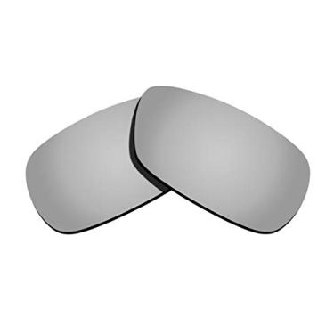 Imagem de Lentes de reposição polarizadas para Oakley Crosshair 2.0 - várias cores, Revestimento espelhado prateado, 0