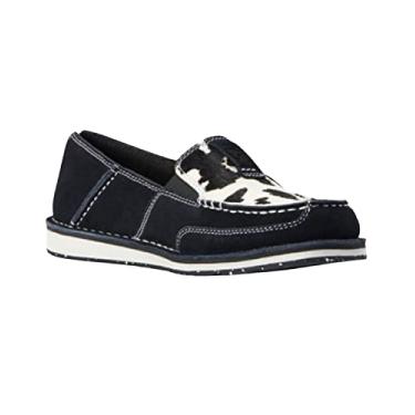 Imagem de ARIAT Women's Cruiser Boat Shoe, Black Suede, 6