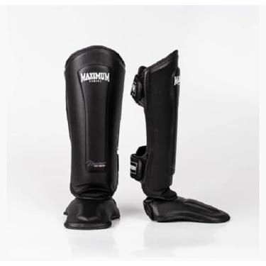 Imagem de Caneleira Maximum Muay Thai Kickboxing Preta Tamanho P