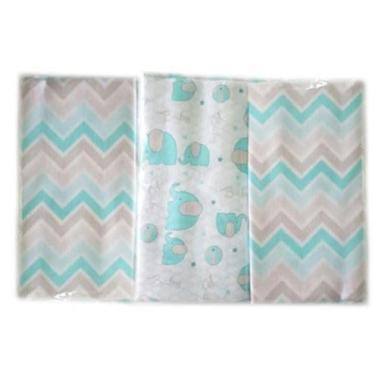 Imagem de Kit Cueiro 50 x 80cm - Chevron Verde (kit com 3 unidades)