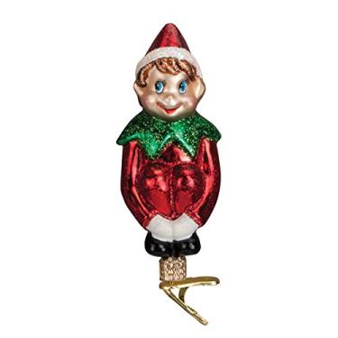 Imagem de Old World Christmas Kids Toy Collection Ornamentos soprados de vidro, árvore de Natal Pixie