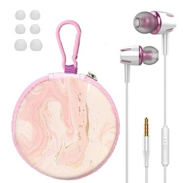Imagem de GOGOSINIS Conjunto de fones de ouvido com capa para crianças para escola, fones de ouvido com fio com capa elegante e pontas de ouvido de tamanho pequeno, fones de ouvido estéticos com capa fofa,