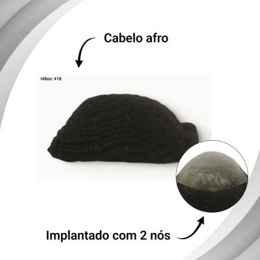 Imagem de Protese Capilar masculina micropele Afro Hilton 8wv 18X23