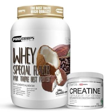 Imagem de Kit Whey Special Flavor 840g 3W Best Protein + Creatina Pura 200g (840g, Chocolate com Coco)