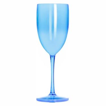 Imagem de Kit 24 Taças Vinho/Drink 420mL Acrílica Aloha (Azul Neon)