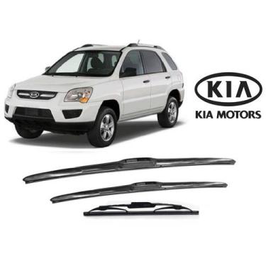 Imagem de Kit 3 Palhetas Parabrisa Dianteiro + Traseiro Modelo Original para Kia