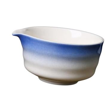 Imagem de Generic Tigela de cerâmica Matcha, xícara de chá japonesa, 450ml, utensílios para fazer chá Chawan, tigela de chá de porcelana tradicional feita à mão para, Azul