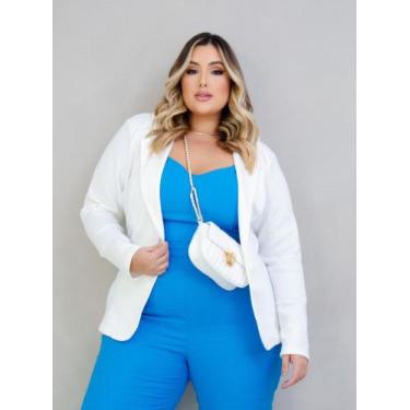 Imagem de Blazer Plus Size Elegante Luxo Moda Feminina Tamanhos Grandes 48 50 52