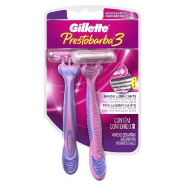 Imagem de Aparelho de Depilação Gillette Prestobarba 3 Feminino c/ 2 unidades