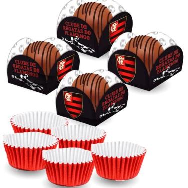 Imagem de Kit forminhas 140 uni para doces festa Flamengo Decoração - Festcolor 