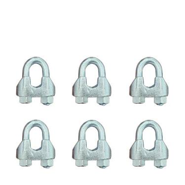Imagem de Kit 6 Clips Grampo Leve para Cabo de Aço 1/2" - Fischer