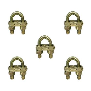 Imagem de Kit 5 Conector Grampo GTDU Para Haste Aterramento Duplo 1/2 - 5/8 - Be