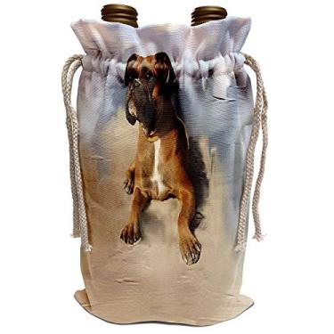 Imagem de 3dRose Saco para vinho, 34,3 cm x 21,5 cm, boxer