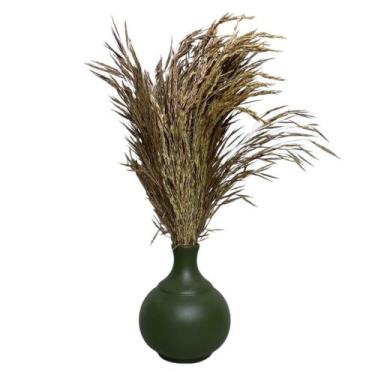 Imagem de Arranjo De Flor Seca Natural Vaso Cerâmica Pequeno - Floralis, Verde I