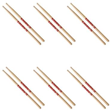 Imagem de Kit 6 Baqueta 5B Estúdio E! Madeira Marfim Par - Spanking