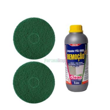 Imagem de 2 Disco Verde 350mm 3M Limpeza Bruta E Limpa Pedras 1 L