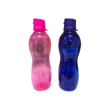 Imagem de Kit 10 Garrafas de água 850ML Squeeze - Mille, Azul