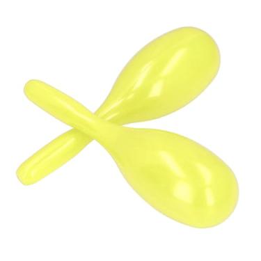 Imagem de 2 Unidades Rumba Shaker, Música Maracas Percussão de Mão Em Formato Oval de Plástico Chocalhos de Percussão de Mão Instrumento Musical para Festa KTV Jardim de Infância (Amarelo)