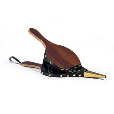 Imagem de goldblue Fole de madeira para lareira, fole de lareira ao ar livre, churrasqueira, chaminé fole de madeira (43 x 19 cm)