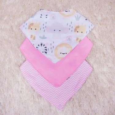 Imagem de Kit 03 babadores infantil (Tipo bandana) - várias estampas - Era uma v