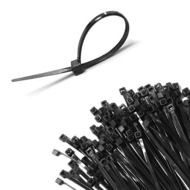 Imagem de Kit 1000 Presilha Abraçadeira Plástica de Nylon Preta - IGUANNA, PRETO