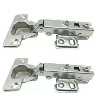 Imagem de Kit 10 Dobradiças Reta S/amortecedor Porta Armário 35mm - PowerFer