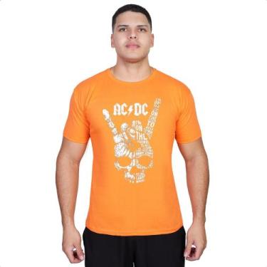 Imagem de Camiseta ACDC Rock Mão Hard Banda Fãs Camisa Algodão Adulto - Cassio H
