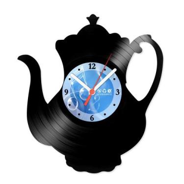 Imagem de Relógio De Parede Disco Vinil Cozinha - Bule - VCZ-021 - Modernarte