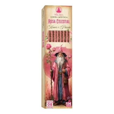 Imagem de Incenso Linha Mistica 0% Carvão Rosa C. C/8 Varetas - Lua Mística - 10