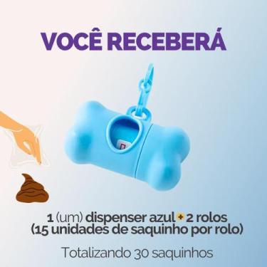 Imagem de Kit Cata Caca Rolinhos C/ 15 Sacos De Lixo Cada Coco Pet Gato E Cachor