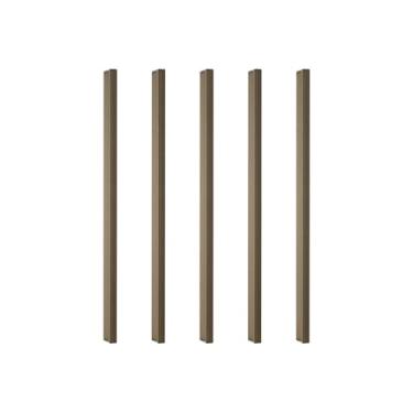 Imagem de 5 Unidades Puxador De Guarda Roupa Porta Armario Slim Asa 256mm (Bronze Fosco)