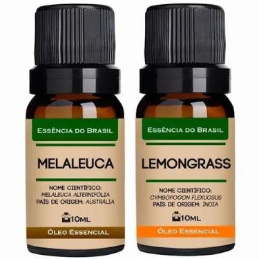 Imagem de Kit 2 Óleos Essenciais 10ml - Melaleuca + Lemongrass - Essência do Bra