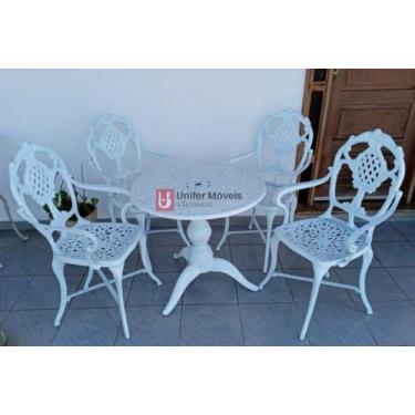Imagem de Conjunto de Mesa Para Jardim Verona Alumínio Fundido Unifer Móveis
