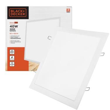 Imagem de Kit 3 Painel Plafon Quadrado Embutir 62x62cm 40w Branco Frio 6500k - B