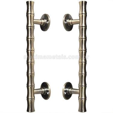 Imagem de Puxador Duplo Porta Pivotante Correr Rústico  Element Bronze Antigo  1
