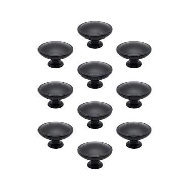 Imagem de 20 Puxador Colonial Ponto 1 Furo P/Moveis Gaveta + Parafuso (Preto Fosco)