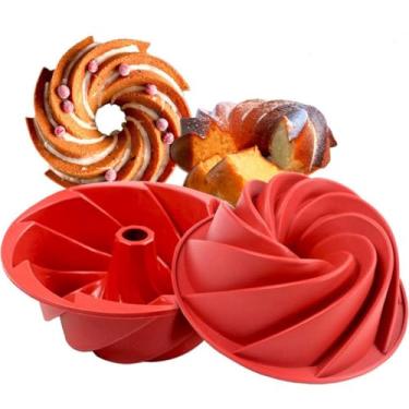 Imagem de Kit 3 Forma De Silicone Assadeira Para Bolo Pudim Mousse Torta Forno Linha Premium M5 Armarinhos (1 Forma)
