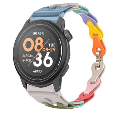 Imagem de Compatível com pulseiras COROS PACE 3, pulseiras de substituição de silicone elástico de 20 mm e 22 mm, compatíveis com smartwatch COROS PACE 3/APEX 2 Pro/APEX 46 mm/APEX 2/PACE 2/APEX 42 mm (cor,
