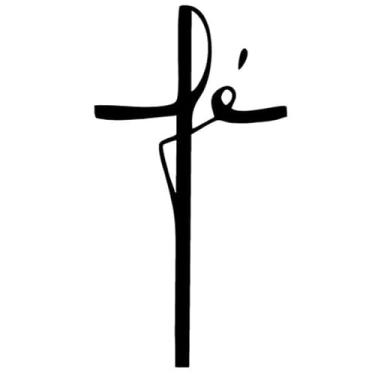 Imagem de Adesivo Jesus Fé Cristo cruz católico evangélico parede porta