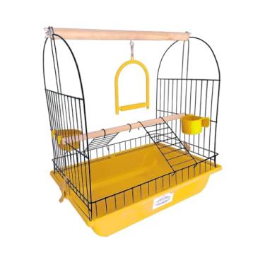 Imagem de Bragança, Parquinho Dobrável Gaiola Viveiro Calopsitas Cor:Preto/Amarelo