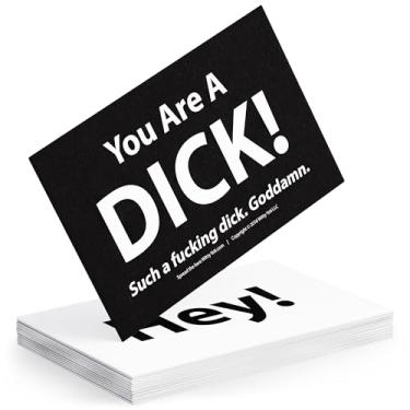 Imagem de Witty Yeti 's You Are a DK Ofensive Cartão de visita Pacote com 25. Espalhe diversão para amigos e inimigos! Presente divertido, brincadeira e piada para fraternidades, adultos travessos contra a humanidade e festas sujas do Papai Noel