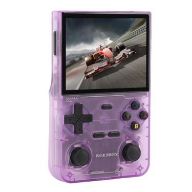 Imagem de Mais de 16.000 Jogos Em 1 Console de Jogo Portátil, Tela IPS de 3,5 Polegadas, 17 Jogos de Emuladores Suportados, Cartão de Memória Integrado de 64 GB, Bateria de 3.500 MAh (Roxo)
