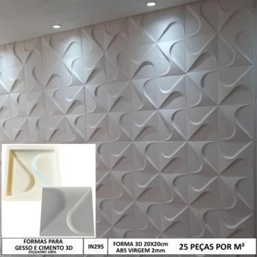 Imagem de Forma gesso 3d em abs 2mm gesso / cimento 3d in295 20x20cm - INNOVE3D