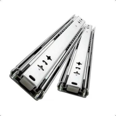 Imagem de Corrediça Trilho Telescópica Larga 40cm Gaveta 40kg Par - RR Inox