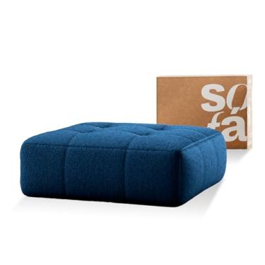 Imagem de Sofá na Caixa modular 1 lugar em Boucle (Azul, Chaise)