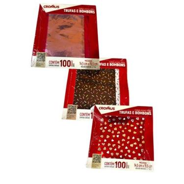 Imagem de Kit 1000 Embalagens p/ Bombons e Trufas brilhosa 14,5x15,5cm - Genéric