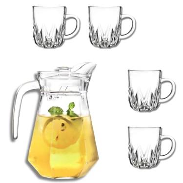 Imagem de Jogo de Jarra de Vidro 1L com 4 Canecas 200ml Cosy