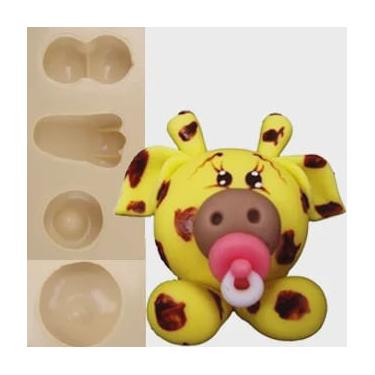 Imagem de Molde Silicone 922 Rosto de Girafa Bebe (fl)