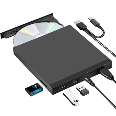 Imagem de Unidade externa de cd e dvd roofull A41-SU USB 3.0 e usb-c